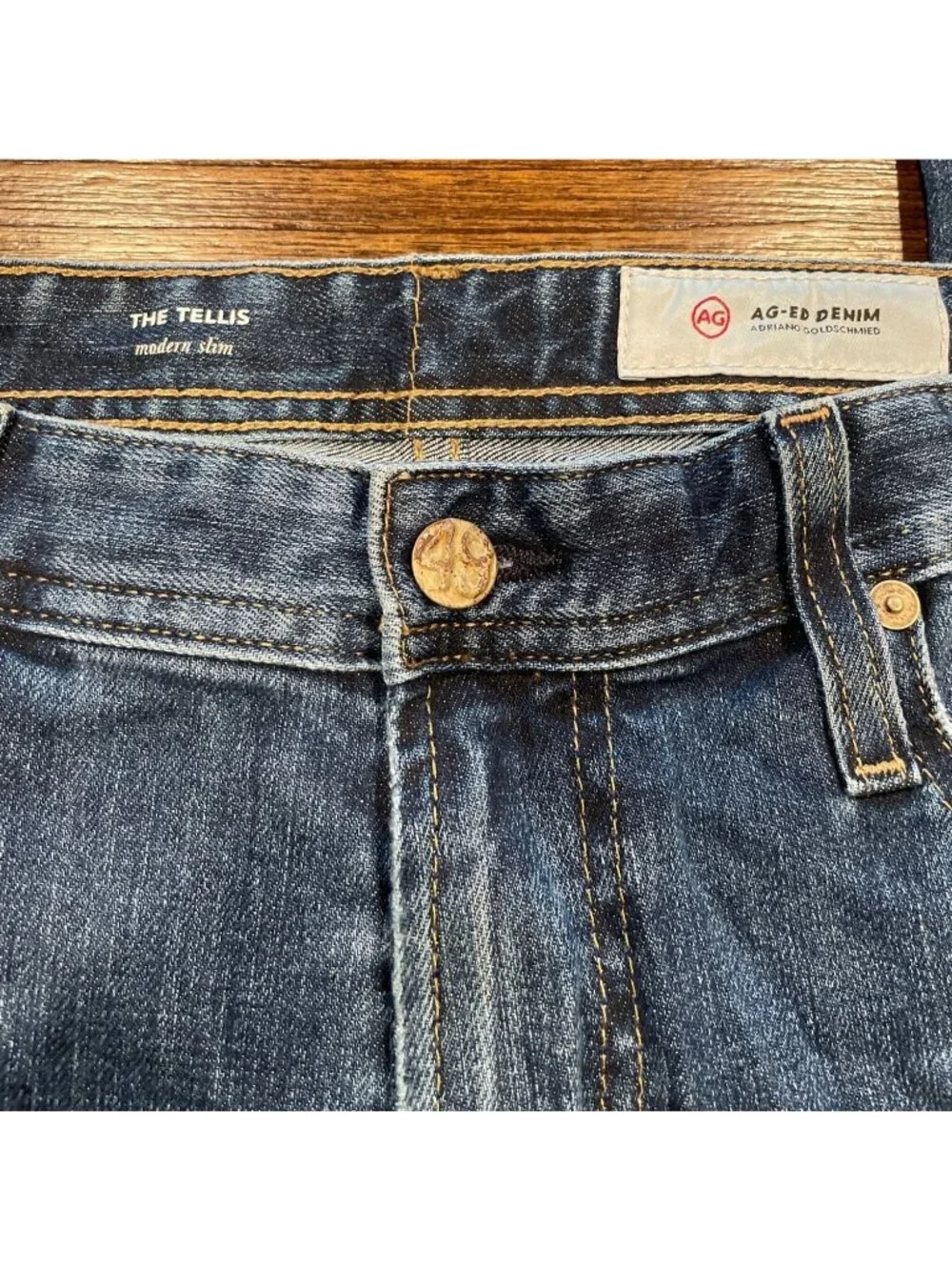 AG Tellis Modern Slim Jean Mens 32x34 9 Yrs Focal Medium Wash Stretch AG-Ed